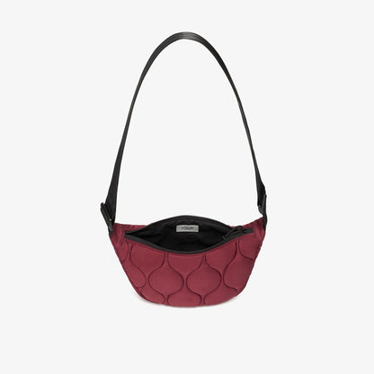Quilted Trail 2 Strap Crossbody Bag Burgundy - US 5171