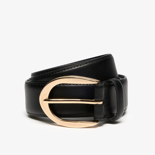 Smooth Premium Leather Belt Black - US 4280