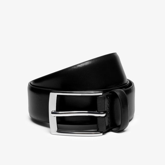 Smooth Premium Leather Belt Black - US 2428