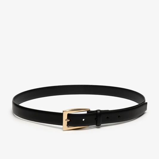Slim Premium Leather Belt Black - US 7388
