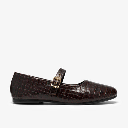 Livia Jane Dark Brown Crocodile - US 3304