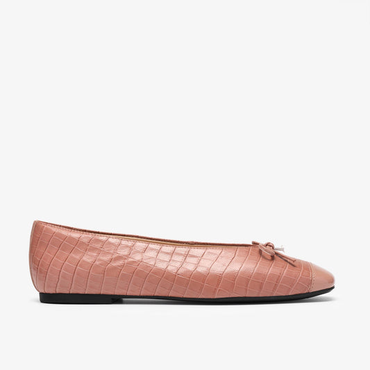 Befana Bow Light Pink Crocodile - US 1865