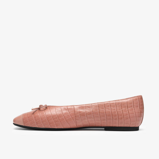 Befana Bow Light Pink Crocodile - US 1865